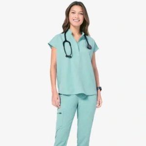 Figs Rafaela Blue Scrub Top